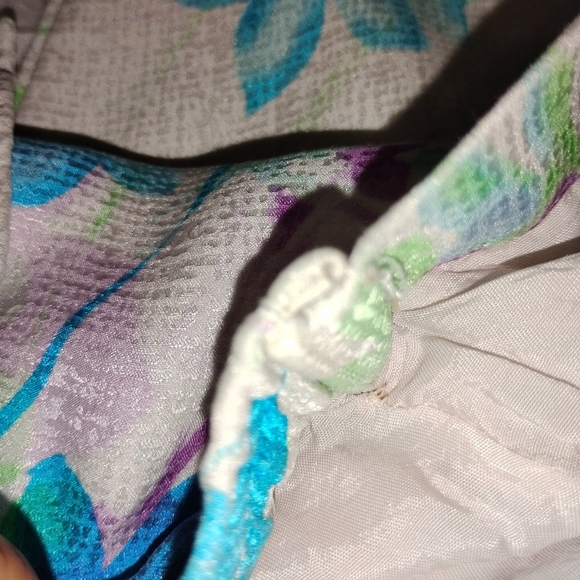 VINTAGE ADRIANA PAPELL FLORAL SILK ENSEMBLE - Picture 13 of 14